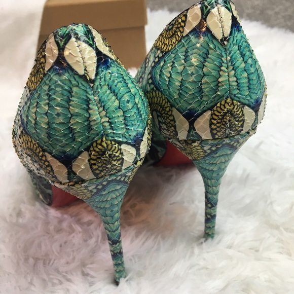 Christian Louboutin Elisa 100 Python Inferno Pump - Picture 5 of 8